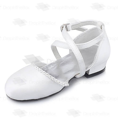  Flat Closedtoes With Rhinestone Flower Girls Wedding Shoes 0629