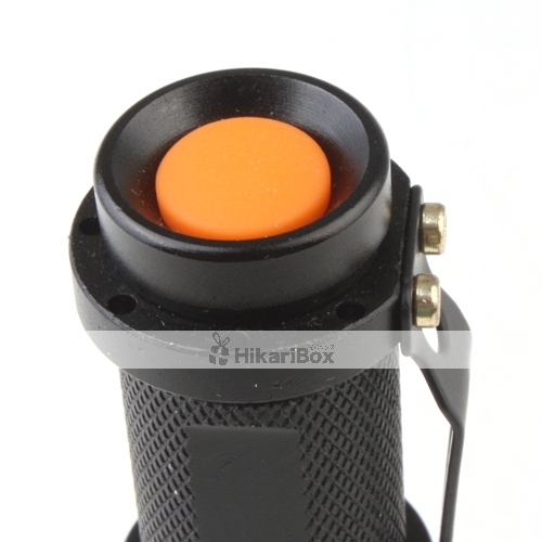 SIPIK SK68 CREE Q3-WC 120LM 凸レンズ LED 懐中電灯(ブラック)(1×単三型/1×14500)
