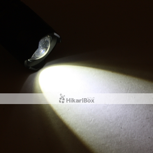 SIPIK SK68 CREE Q3-WC 120LM 凸レンズ LED 懐中電灯(ブラック)(1×単三型/1×14500)