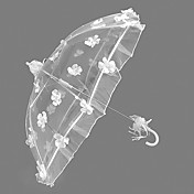 blanc dentelle auto ouverture mariage parapluie (ktb005)