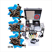 kit machine à tatouer entièrement terminé et placé avec 3 machines à tatouer