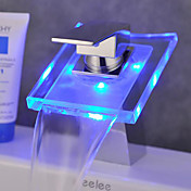 LENNOX - Robinet de salle de bain mitigeur à cascade avec LED