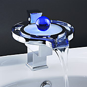 KINGS - Robinet de salle de bain mitigeur à cascade avec LED