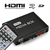 hd mini lecteur multimédia avec une télécommande, une sortie HDMI