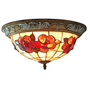 CUSSET - Lustre Tiffany - 2 slots à ampoule