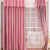 en relief résistant aux UV rideaux d'économie d'énergie (deux panneaux)