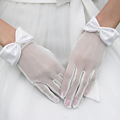 tulle gants poignets longueur de mariée avec l'arc