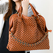 dames à la mode des tressée pu sac fourre-tout à l'avant des chaînes