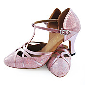 personnalisée paillettes scintillantes et similicuir avec des chaussures de danse (boucle plus de couleurs)