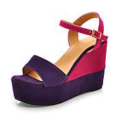 SHARKA - Sandales à Talon Haut Soirée & Cérémonie Semelle Compensées Daim