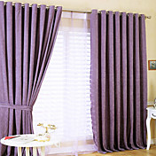 (Deux panneaux) rideaux thermiques solide pourpre