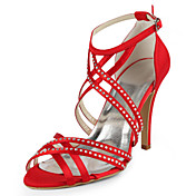 NORINA - Sandales à Talon Haut Mariage Talon Aiguille Soie