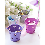 seau en métal avec faveur cardiaques découpes - un ensemble de 12 (plus de couleurs)