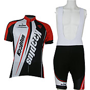 kooplus-hommes de cuissard cyclisme manches (costumes rouge et blanc)