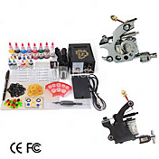 2 kit de tatouage fusils avec une puissance pointeur intelligent et 14 d'encre couleur