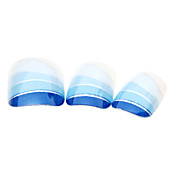 French Colorful Sunflower Style Nail Art Tips With Glue (24pcs)