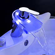 changement de couleur robinet conduit lavabo cascade salle de bains avec vidage