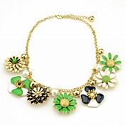 alliage magnifique avec collier de fleurs les femmes glands shirt