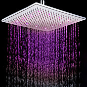 Contemporaines 7 couleurs changeantes LED Pomme de douche chromée robinet de 12 pouces