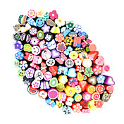 100pcs 3d de canne bâton autocollant tige clou décoration d'art