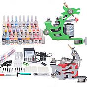 Kit professionnel de tatouage avec 2 canons et les nouveaux LCD double alimentation de puissance de sortie
