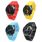 unisexe caoutchouc analogique montre-bracelet à quartz (couleurs assorties)
