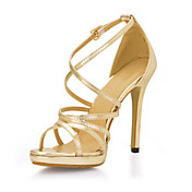 élégant en similicuir pompes talon aiguille avec boucle fête / soirée chaussures