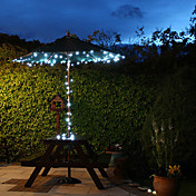 60 White Outdoor Led solaire Guirlande lumineuse Cadeaux de Noël Lampe Décor