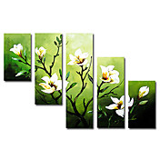 Peints à la main peinture à l'huile florale Set surdimensionné large de 5