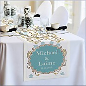 Chemin de table personnalisé réception - imprimé fleuri