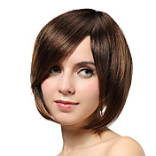 Capless court synthétique Brown Hétéro Perruques