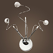 Spiral Wall Light with 3 Lights - K9 Crystal Ball (G4 Bulb Base)