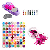DIY nail art vernis de couleur kit machine à imprimer 72 Art Et Couleurs Nail Glitter
