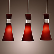 luminaire suspendu à 3 lumières en acier inoxydable rationaliser dedigned (violet)