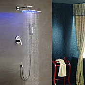laiton massif conduit robinet de douche avec 10 pouces pomme de douche + douche à main