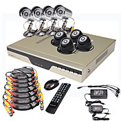 à très faible prix de 8ch h. 264 DVR CCTV kit (500GB HDD, 8 caméras de vision nocturne CMOS)