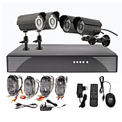 4 Nuit CCTV Outdoor Day Home Video Surveillance Camera kit de sécurité