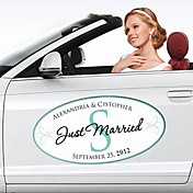 personnalisé fenêtre de mariage de monogramme / voiture s'accrocher (plus de couleurs)