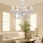 BLETCHLEY - Lustre Bougie Cristal - 8 slots à ampoule