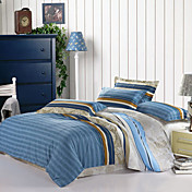 plusieurs bandes couleur / reine housse de couette 4-pces