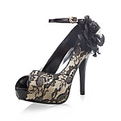 RIANE - Bout Ouvert Mariage Talon Aiguille Dentelle