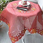 Red géométrique Carré creux Tissu brodé Tableau Polyester