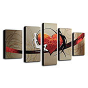 Peints à la main peinture à l'huile Abstract Love Set de 5 1302-AB0310