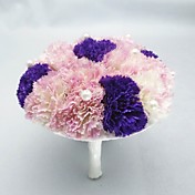 Forme Satin Jolie Ronde Avec Bouquet de mariée Perle Faux Mariage