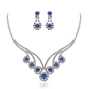 superbe mariage strass mariée ensemble de bijoux, y compris le collier, boucles d'oreilles