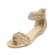 Chic en simili-cuir talon compensé Sandales avec perlage fête / chaussures de soirée (plus de couleurs)
