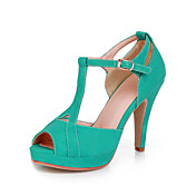 Suede Stiletto Heel Peep Toe Avec Parti Boucle / chaussures de soirée (plus de couleurs)