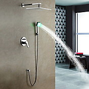 laiton massif conduit robinet de douche avec 10 pouces pomme de douche + douche à main