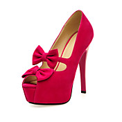 Suede Stiletto Heel Peep Toe Avec bowknot partie / chaussures de soirée (plus de couleurs)