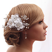 Belle satin avec cristal de mariage / mariée de fleur de coiffe